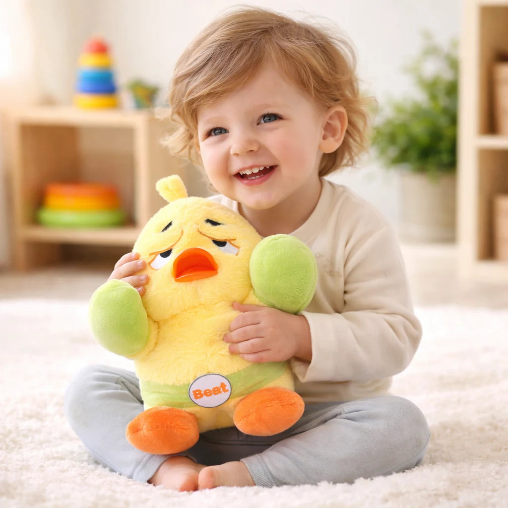 gele eend knuffel 22cm baby zacht Bextunio