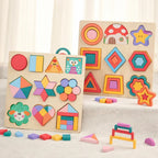 2-Delige Houten Vormpuzzel Set