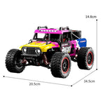 Roze RC monster truck 1:14 met brushless motor