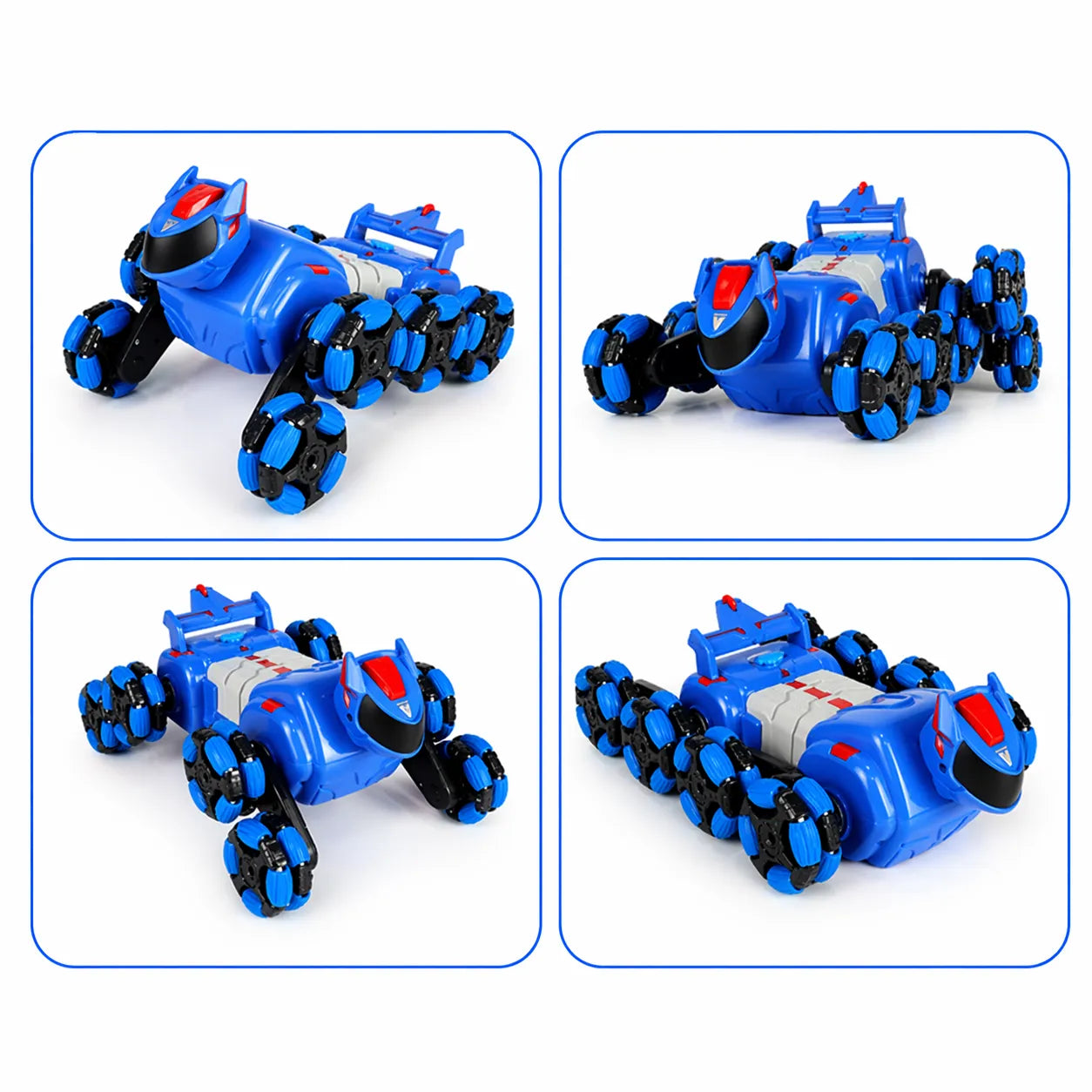 Robot RC Auto 8WD met Spray & Licht (Blauw) (1)