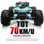 RC offroad auto 70 km/u met sterke schokdempers