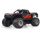 Zwarte 1:16 RC monster truck voor land en water met 4WD en grote banden