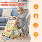 houten loopstoel/activiteitenkubus Bextunio