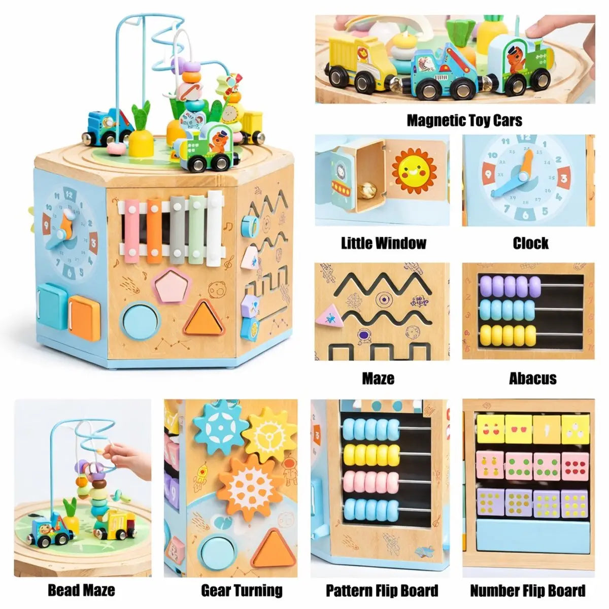 Houten Activiteitenkubus 14-in-1 (1)