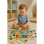 Houten educatief spelbord 8-in-1 Montessori Bextunio