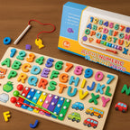 Houten educatief spelbord 8-in-1 Montessori Bextunio