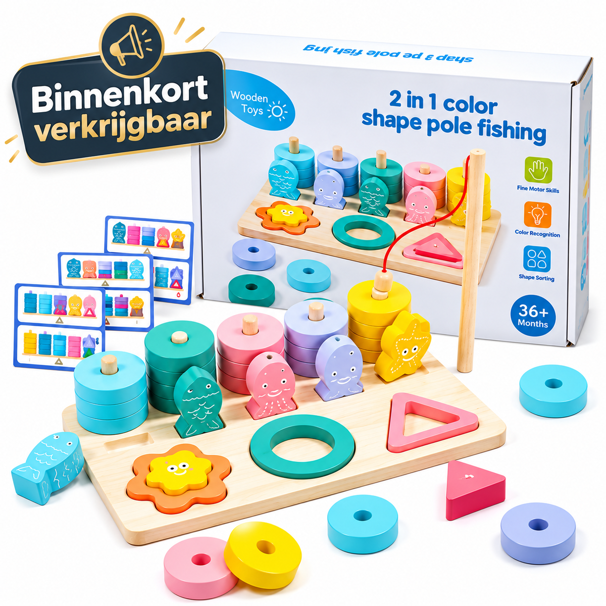 3in1 Stacker Colorful Shapes Puzzel