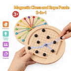 magnetische schaaktouwpuzzel 2-in-1 strandvakantie kinderen Bextunio