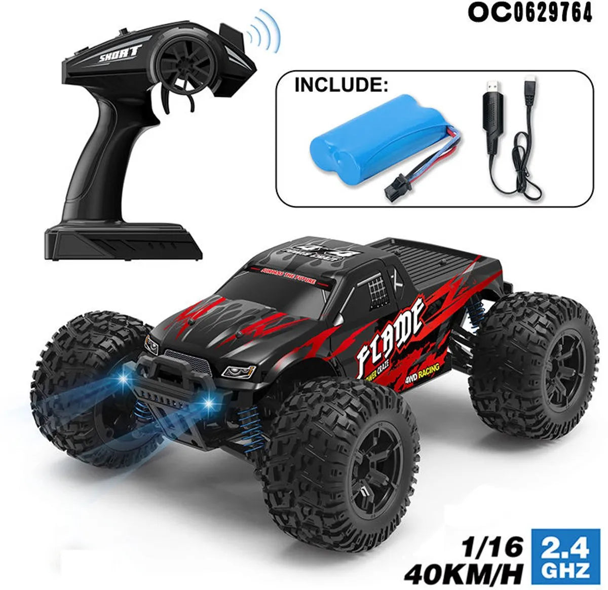 RC monstertruck 4WD 40 km buitenspeelgoed voor kinderen Bextunio