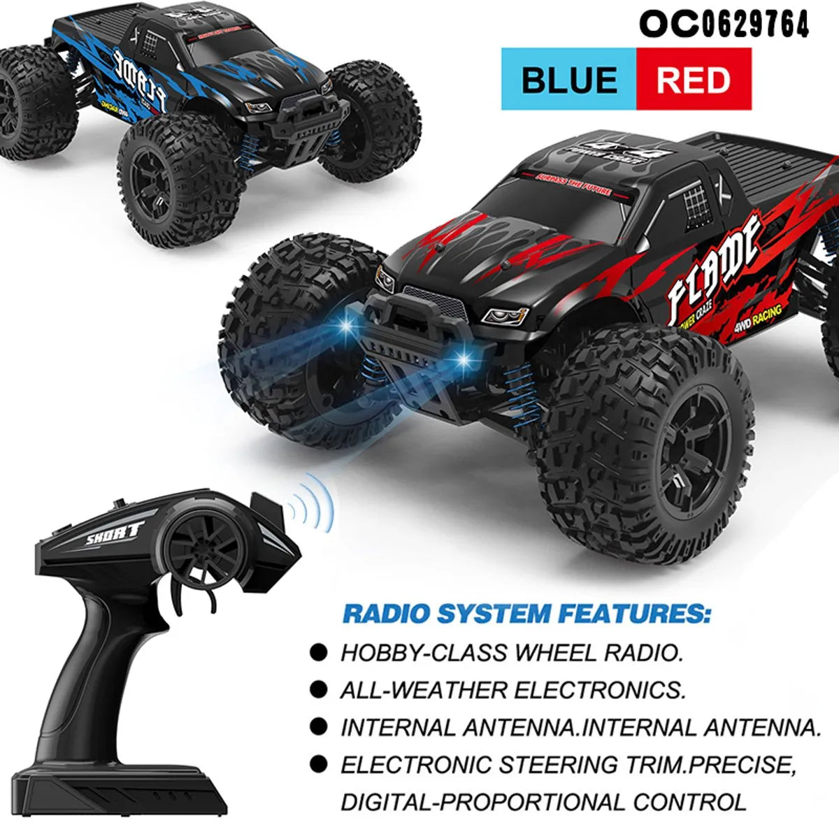 RC monstertruck 4WD 40 km buitenspeelgoed voor kinderen Bextunio