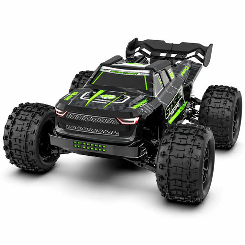 Bestuurbare RC monstertruck 1:14 4x4 zwart rood