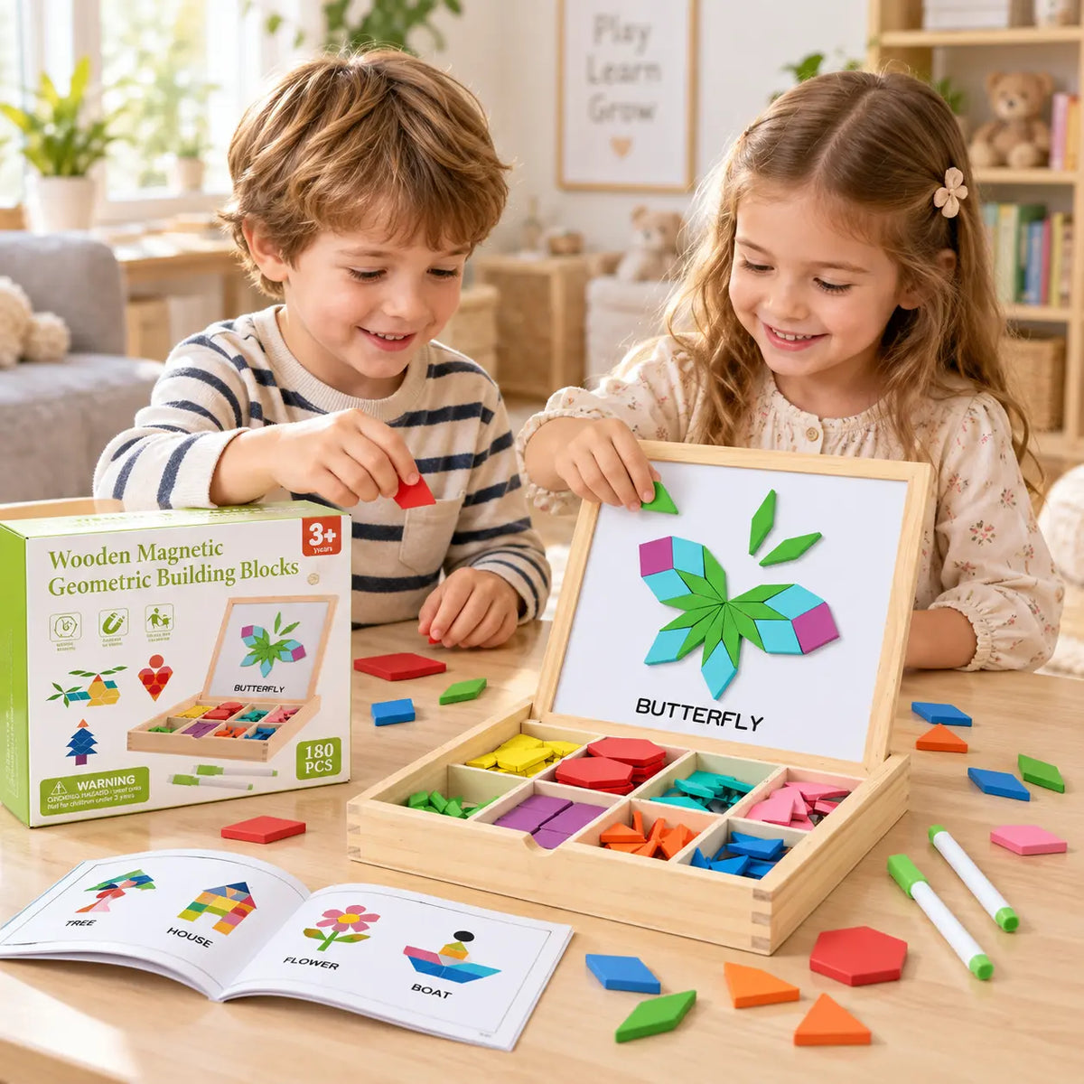 Houten Geometrisch Puzzelspel