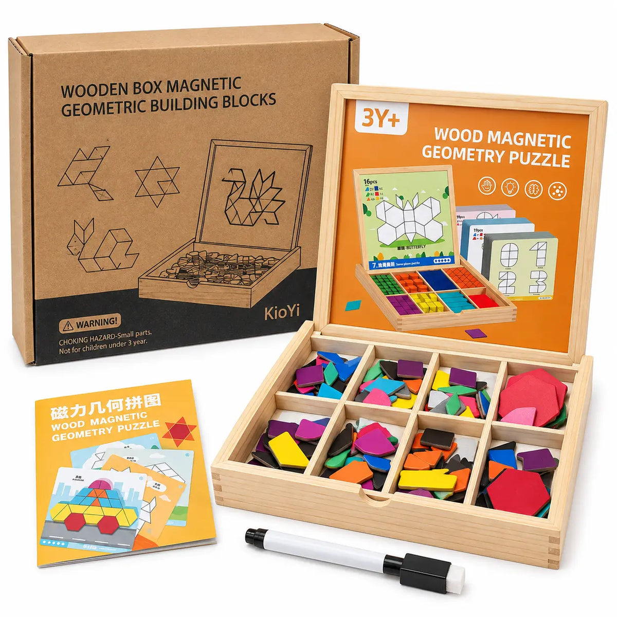 Houten Geometrisch Puzzelspel
