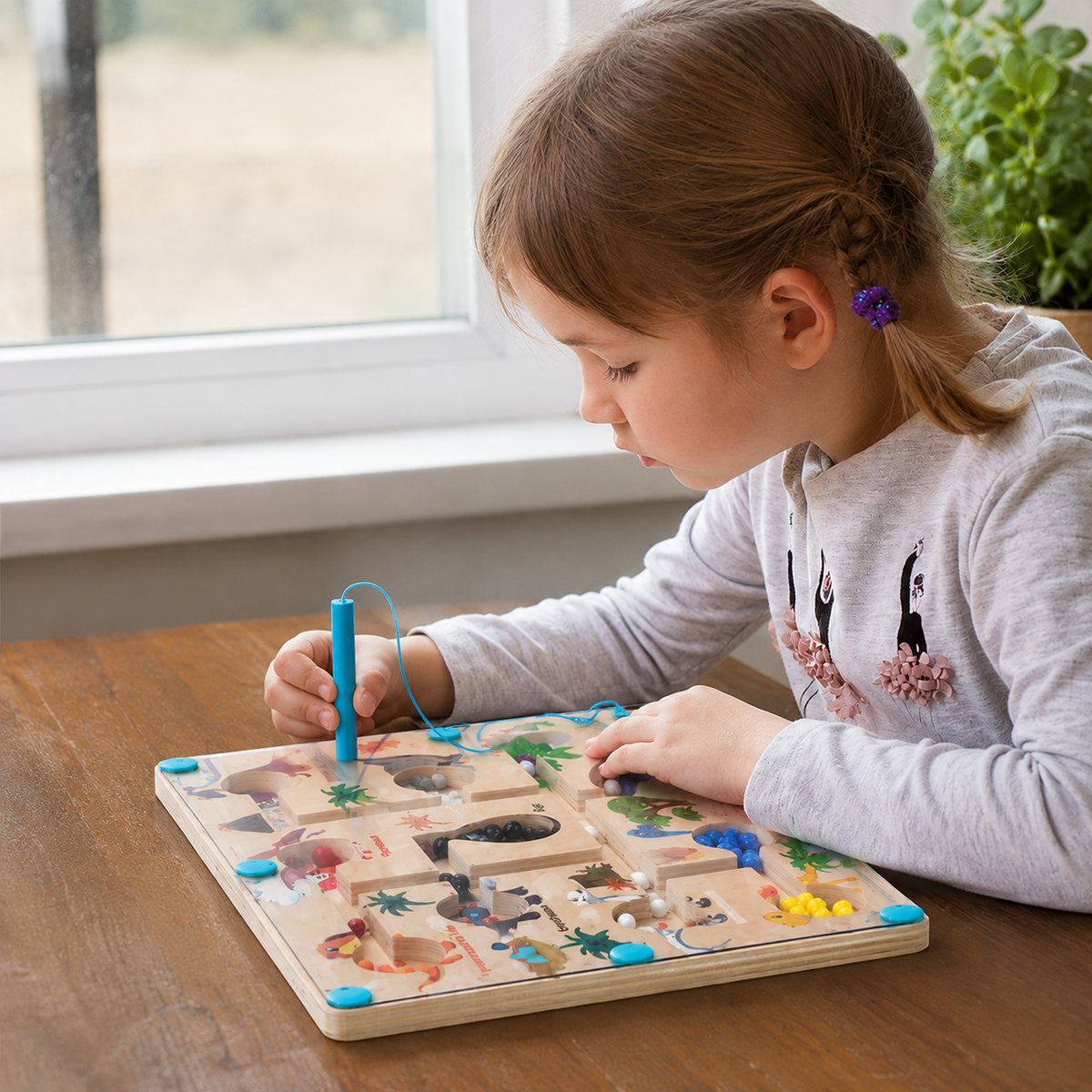 Magneet Kralenpuzzelbord Kleur- & Cijfermatchen