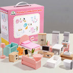 Houten Poppenhuis Meubelset 5 Kamers