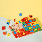 Houten Cijfer- en Vormpuzzelbord voor kinderen vanaf 3 jaar