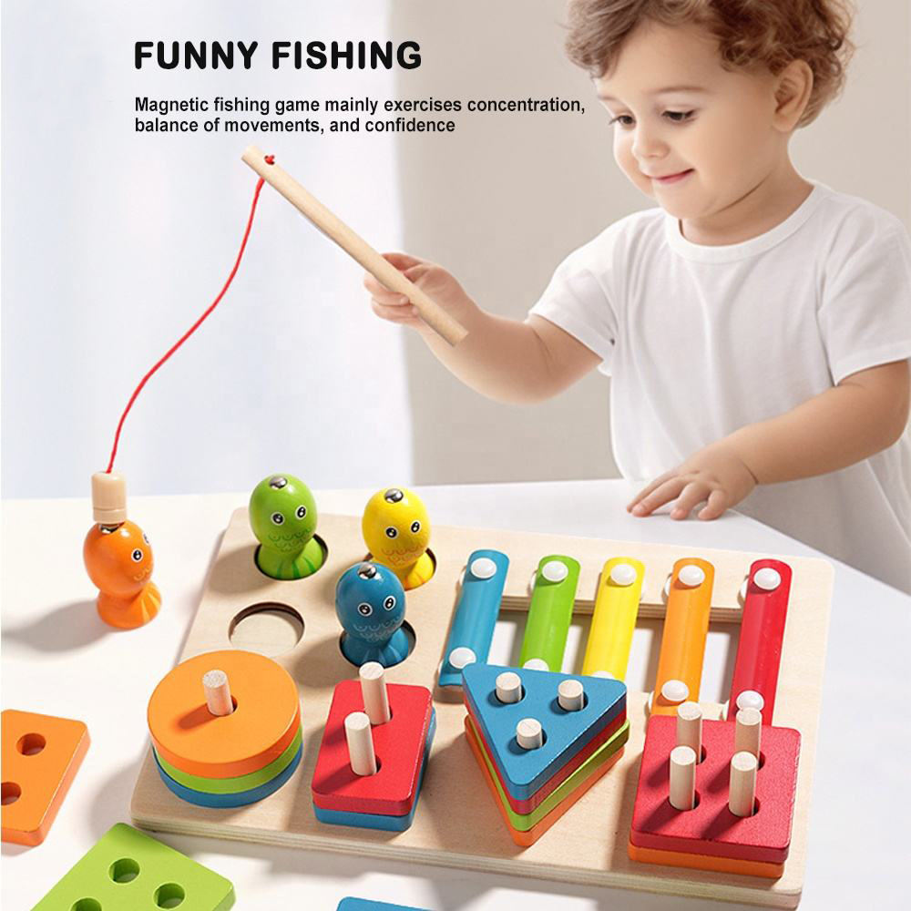 Montessori 3-in-1 Bord Stapelen & Xylofoon, 1–3 jaar