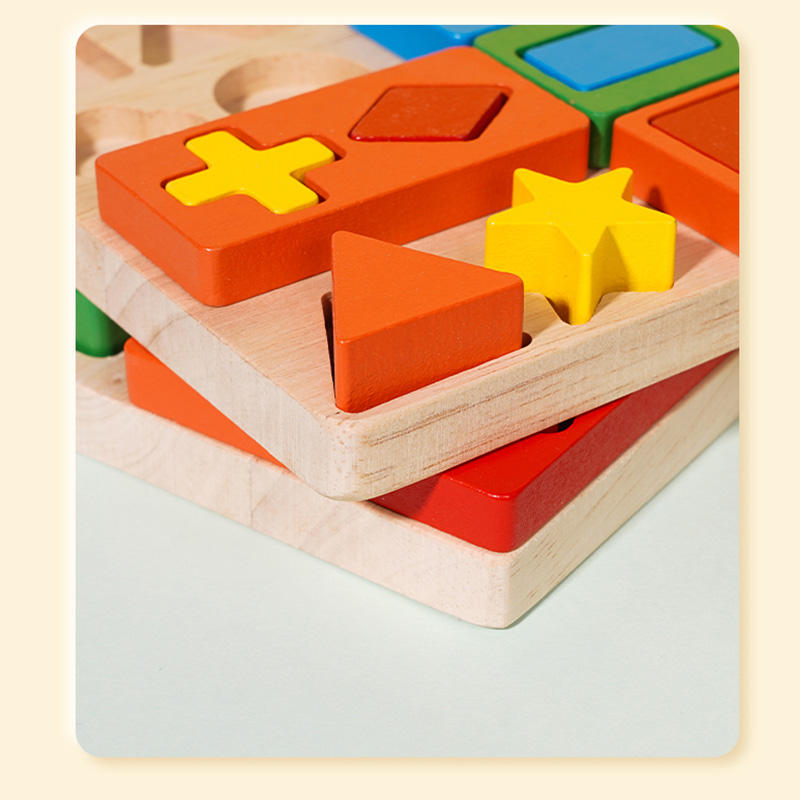 Montessori 3-in-1 Bord Stapelen & Xylofoon, 1–3 jaar