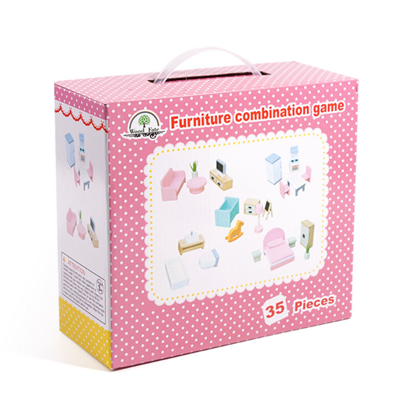 Houten Poppenhuis Meubelset 5 Kamers