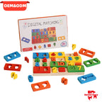 Houten Cijfer- en Vormpuzzelbord voor kinderen vanaf 3 jaar