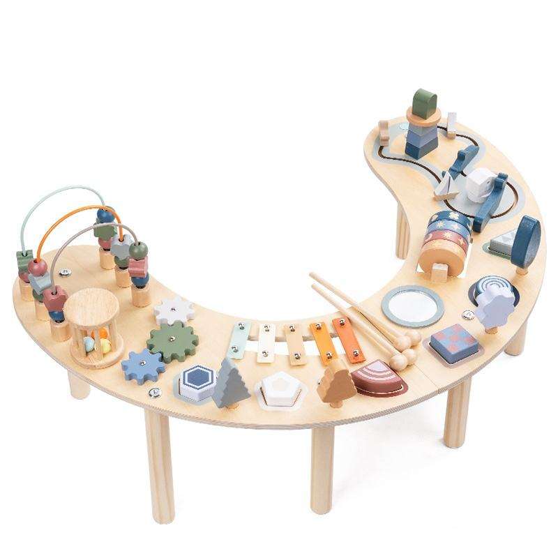Houten Activiteitentafel Zitten, staan & spelen 012m+