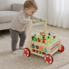Loopwagen Hout met Activiteitenkubus