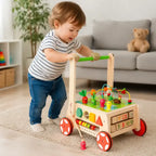 Loopwagen Hout met Activiteitenkubus