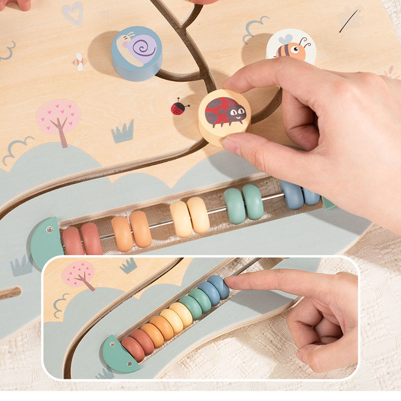 Houten Regenboog Busy Board Plat Sensorisch Leerbord, 1–3 jaar