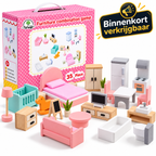 Houten Poppenhuis Meubelset 5 Kamers