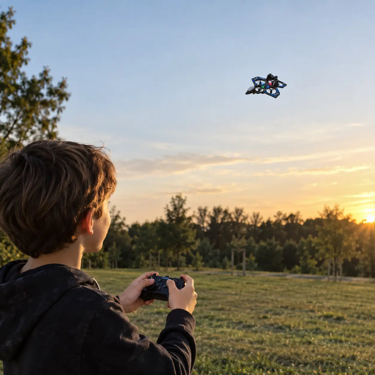 RC gevechtsvliegtuig drone met vier rotoren en 360 graden stuntfunctie