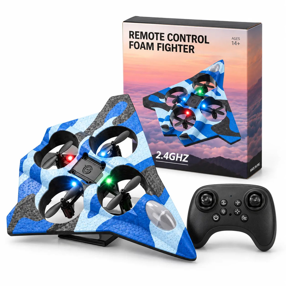 M66 RC straaljager drone met afstandsbediening en LED-verlichting