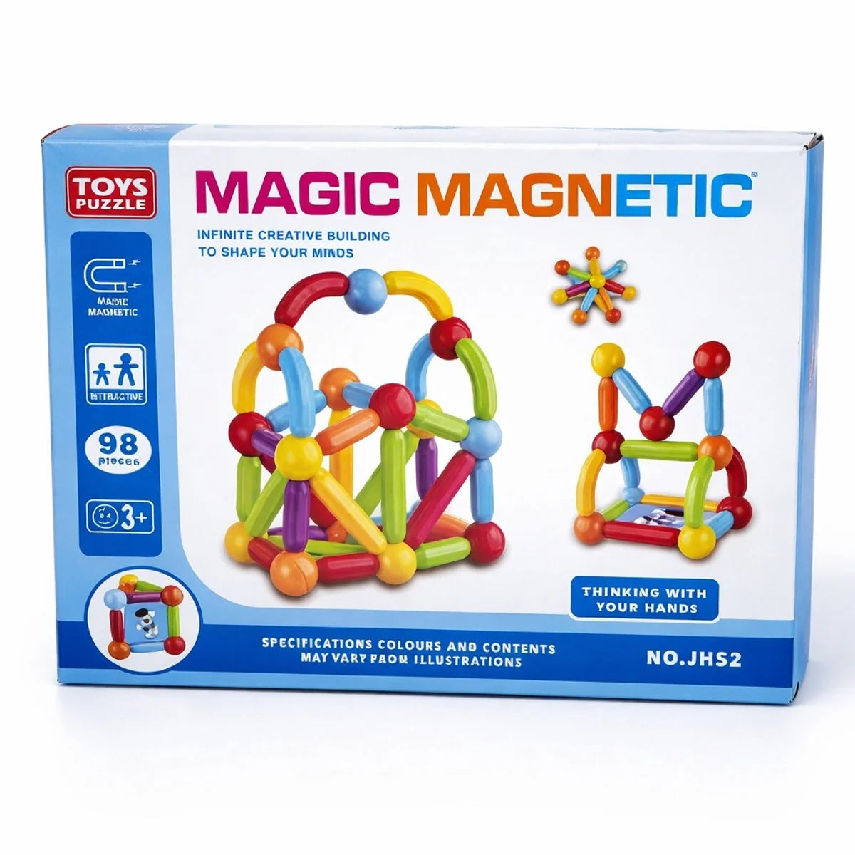Magnetisch Bouwspeelgoed 98 Delig