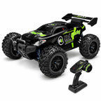 Zwarte en groene 1:18 RC offroad auto met 4WD en afstandsbediening