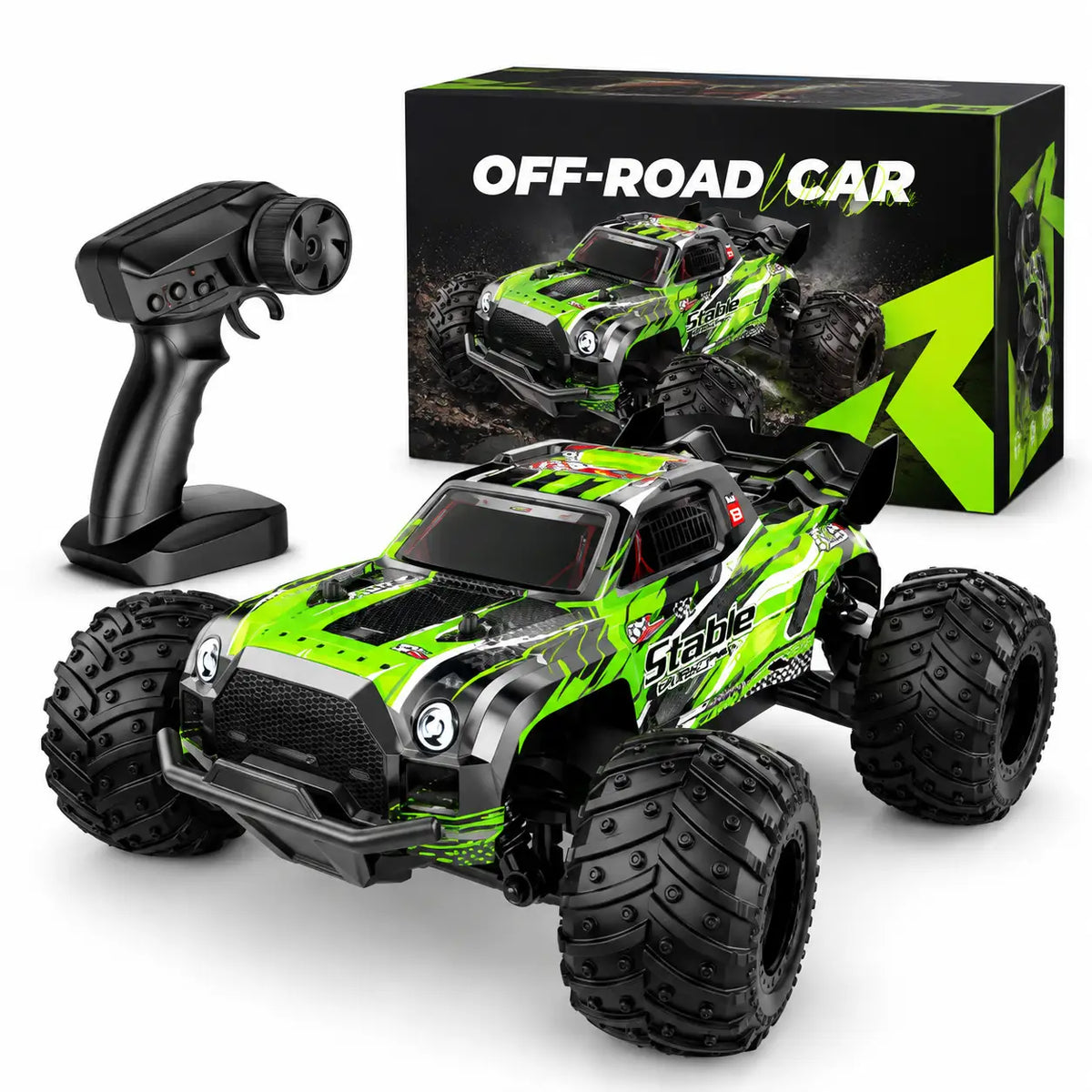RC offroad monstertruck 1:18 groen met 2,4 GHz afstandsbediening