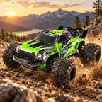 Bestuurbare offroad auto met sterke vering en terreinbanden
