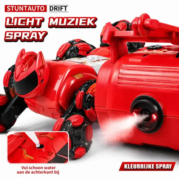 Robot RC Auto 8WD met Spray & Licht (Blauw)