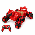 Robot RC Auto 8WD met Spray en Licht Blauw - Bextunio