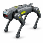 Grijze R43 CyberDog robothond met LED-details op witte achtergrond