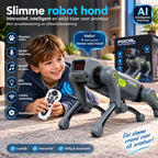 Kind speelt met slimme R43 CyberDog robothond en 2,4 GHz afstandsbediening