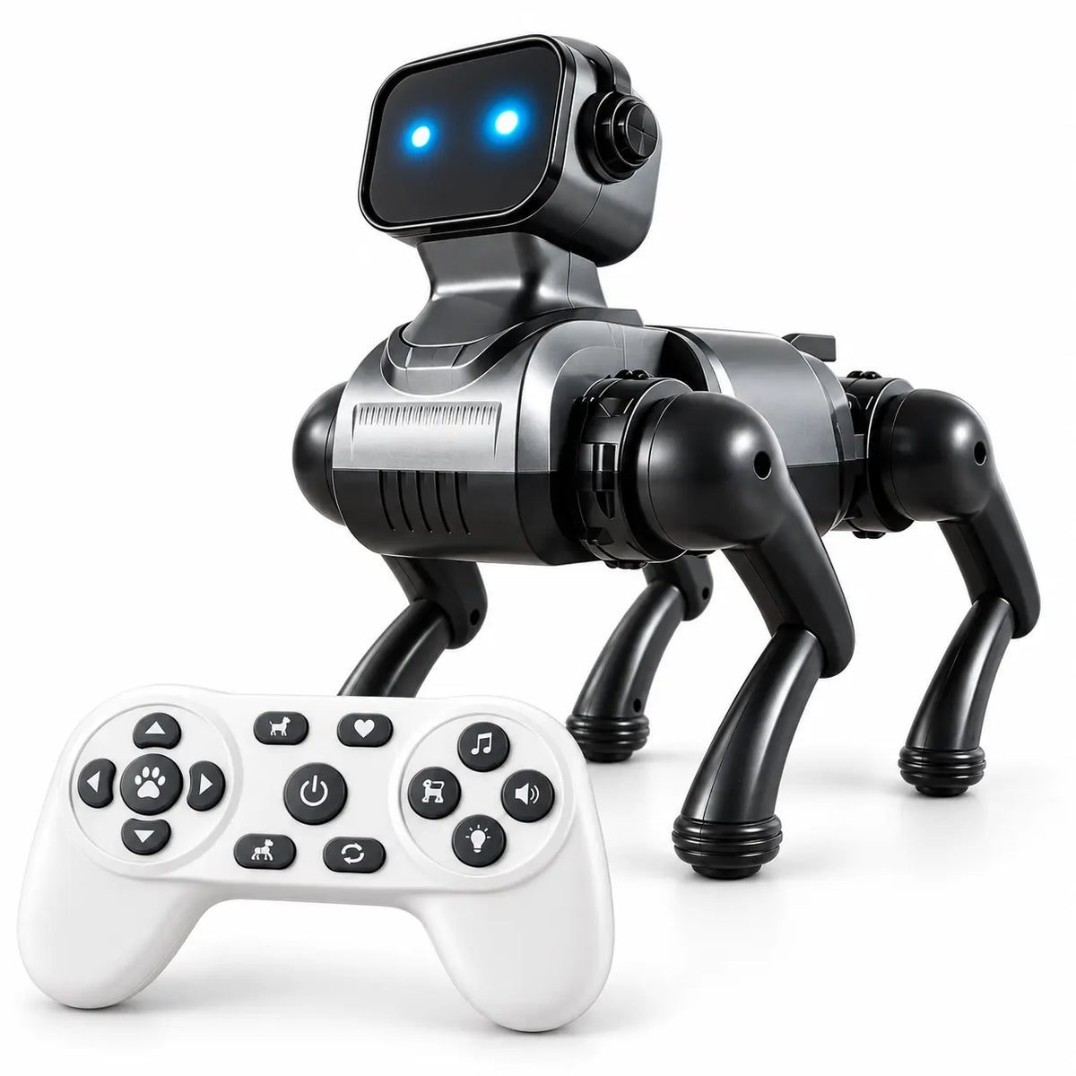 Interactieve robothond met afstandsbediening en licht- en geluidseffecten