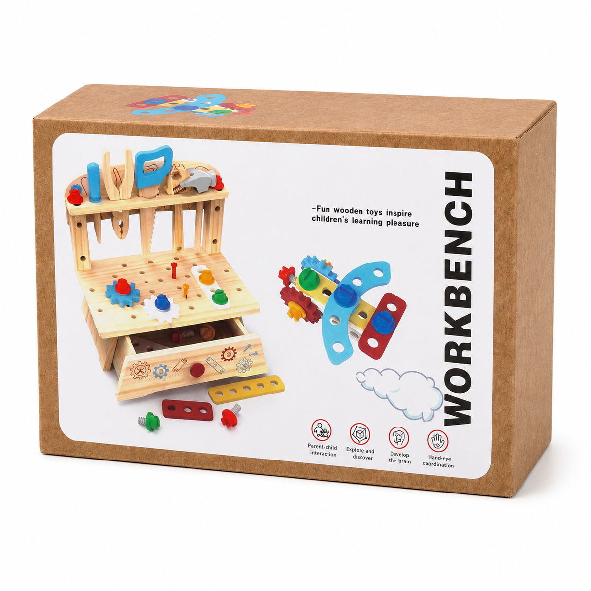 Houten gereedschapskist kinderen