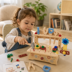 Houten gereedschapskist kinderen