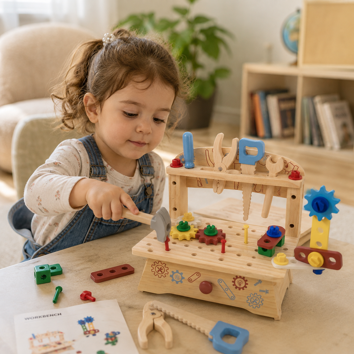 Houten gereedschapskist kinderen