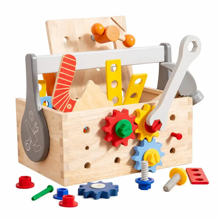 Houten gereedschapskist kinderen