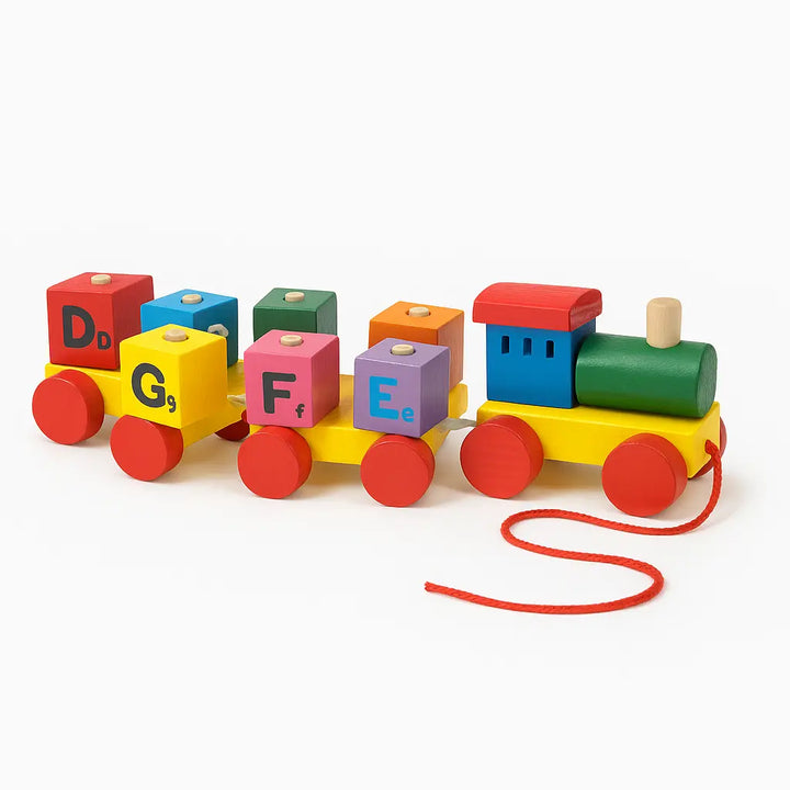 Houten Trein 123 en ABC