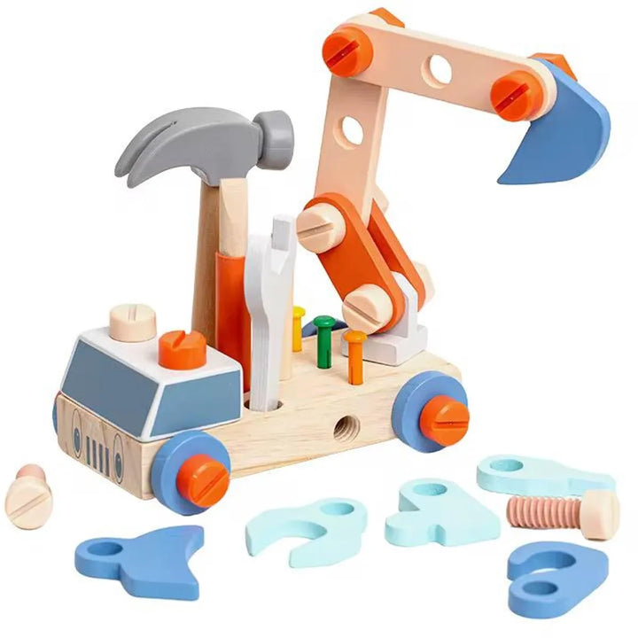 Houten bouwvoertuig